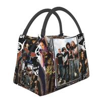 Tokio Hotel Emblem Insulated Lunch Bag for Women Picnic Storage Food Boxes Portable Container Cooler Thermal Lunch Box Tote One Size black