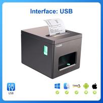80mm USB/USB+LAN/USB+BT/USB+BT+LAN+WIFI/USB+WIFI ESC/POS Printer Thermal Printer Compatible with Windows/Linux/MAC OS EU Plug