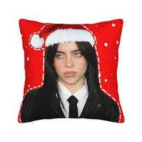 B-Billie-Girl E-eilish American Singer  Pillow Covers Printed Cushion Cover Decorative Throw Pillow Case Cover Home Multi-Size 30X30CM