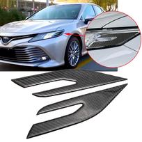 Anglies pluošto priekinių žibintų šoninis žymeklis Antakių vokų akių krašto dangtelio lipdukų apdailos lipdukai, skirti Toyota Camry gray