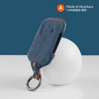 For Zeekr 001 9X 2026 Alcantara Suede Smart Key Keyless Remote Entry Fob Case Cover gray