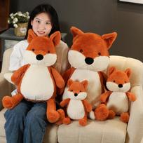 35-90cm minkštas pūkuotas lapės pliušinis žaislas, mielas animacinis gyvūnas, lapės minkštas lėlė, mergaičių mylimojo Valentino dienos dovana, Kawaii sofos dekoras, pagalvės 35CM red