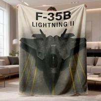 2026 Latest Flannel Blanket | Fighter Jet Launch Print, Soft, Reversible, All-Season, Ideal for Home, Office, or Travel, Perfect Gift for Aviation Ent 75X95CM beige
