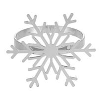 1/2/6 vnt. Auksinių metalinių servetėlių žiedų su dirbtinių perlų dekoru, snaigės dizainu, žiemos tema, servetėlių laikiklių vestuvėms, vakarėliams, stalo dekorui 1pc D sidabras