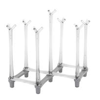 Retractable Cup Drying Rack Drinking Glass Water Mug Goblet Holder   for Kitchen Countertop white