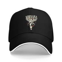 Nirvana Angel Band Beisbolo kepuraitė Bėgimui Hippie Skydelis nuo saulės Hip Hop Kepurės Unisex Paaugliams Gatvės stilius Spausdinimas Snapback Kepuraitė One Size black