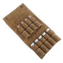 Portable Spice Bag Multipurpose Canvas Seasoning Storage Bag with 9 Spice Jars for Outdoor Camping Travel Khaki brown
