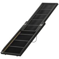 Foldable Dog Ramp in Wood with Non-Slip Surface and Side Handle, 43x165x6.5cm, Black 165 x 43 x 6.5 cm
