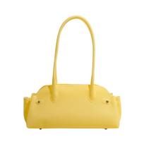 Dopamine PVC Tote Bag Solid Color Bowling Bag Portable Shoulder Bag  Handbag geltona