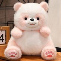 Miela sėdinti panda lėlė pliušinis žaislas juoda ir balta panda lėlė mergaitės draugė raminanti lėlė 25cm（0.36kg） violetinė