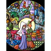 Kaleidoscope Glass Princess Disney Diamond Painting Cross Stitch 5D DIY Art Puzzle Mosaic Embroidery Set Home Decor New Arrivals Round 20x30cm gray
