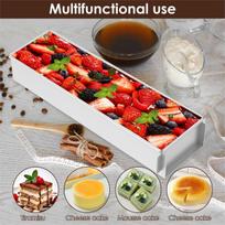 2026 New Tiramisu Baking Rectangle Cake Mold Non Stick Stainless Cake Baking Tray Removable DIY Cheesecake Dessert Tool China Mainland red