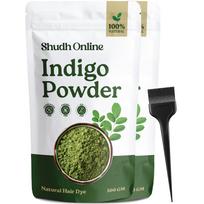 Shudh Online Organiški Indigo Milteliai Plaukams Juoda Spalva (1000 gramų / 1 kg), Natūralūs Avuri lapų milteliai, Neela Amari, Neel Patti, Neelambari, Neelama black