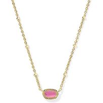 Kendra Scott Mini Elisa 14k paauksuotas palydovinis trumpas pakabukas karoliai, madingi papuošalai moterims GOLD - AZALEA ILLUSION