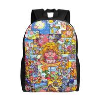 K-Kirbys Laptop Backpack Women Men Fashion Bookbag for School College Students Cartoon Bag One Size gray