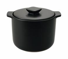 Kakusee Ryžių viryklė molinis puodas, 3 puodelių talpa, 3-4 porcijos, su vidiniu dangčiu, saugus mikrobangų krosnelėje ir tiesioginėje ugnies, Delicias DEL-23 gray
