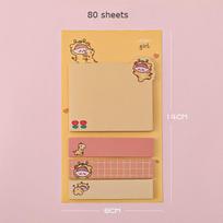 Kawaii Paper Sticky Notes Creative Notepad Memo Pads Office School Stationery Adhesive Stickers Posted it Sticky Note Pads violetinė