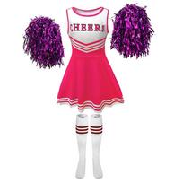 Cheerleading Uniform Children's Five-Color Cheerleading Sports Clothing Football Baby Dress Performance Clothing Set 110 red