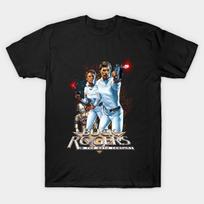 Asian Size Men Print T-shirt Buck Rogers 1979 Laser Weapon No-Cut Heat Transfer Print Cotton Tshirt L juoda