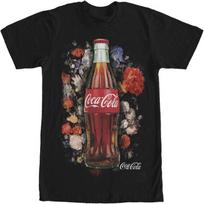 Coca-Cola Vyriški marškinėliai trumpomis rankovėmis su Coca-Cola buteliuko plėvele S juoda