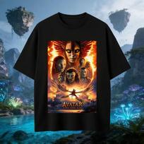 2025 Avatar Fire and Ash Shirt- Avatar Fire and Ash Movie Theatrical Poster T-Shirt 100_ Pure Cotton Printed Breathable T-shi... S įvairiaspalvis