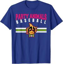 Party Animals Baseball Retro Monkey Sunglasses T-Shirt S įvairiaspalvis