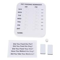 Dog Feeding Reminder Mountable Tracker Device Magnets on Back Slide to Green After Feeding Pet to Prevent Over-Feeding Two rows white