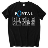 Game Portal 2 Print Unisex And Tshirt summer camisa masculina anime slim casual tees clothes famous brand Unisex Tshirt sbz5278 3XL gray