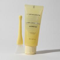 Bring Green Super Lemon Glutathione Sleeping Pack 100mL Special Set (+Silicone Brush) 1 pcs beige