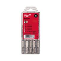 Milwaukee Sds-plus M2 betono grąžtų rinkinys 5-10mm, 5 vnt.