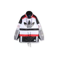 Adidas Originals Nigo 25 Blocked Parka Color Block Brand Logo Letter Zipper Long Sleeve Jacket Men Jacket White AJ5181 L white