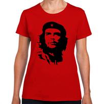 Che Guevara Kultūrinė Ikona Revoliucija Trafaretinis Portretas Moteriški Marškinėliai XL black