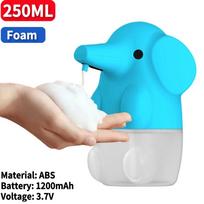 Soap Dispenser Automatic Smart Touchless Infrared Soap Dispenser Wash Elephant Cartoon Home Bathroom Dispenser Quick Foaming mėlyna