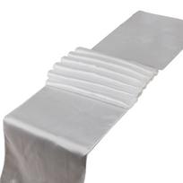 Stalo bėgių varčios Elegantiškas vienspalvis satino stalo užtiesalas namų vestuvėms, banketams, šventėms, vakarėliams, maitinimo stalo dekoravimui MYY 30cm*275cm white