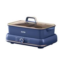 SUPOR 6L Mandarin Duck Electric Hot Pot with 2000W Power CN plug (adapter included) gray
