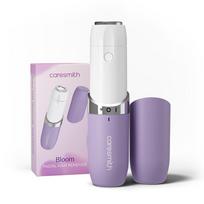 CARESMITH Bloom veido skustuvas | Moteriškas veido plaukų šalinimo prietaisas | Viršutinė lūpa, smakras ir skruostai | Hipoalerginiai peiliukai | 1 AA baterija pridedama, violetinis white