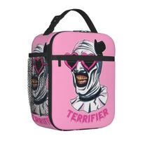 Terrifier Art The Clown Heart Glasses Insulated Lunch Bag Large Lunch Container Cooler Bag Tote Lunch Box Office Picnic One Size pink