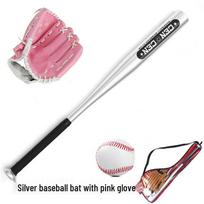 Coolums Kids' Baseball Set: Aluminum Bat, Glove & Baseball 3-Piece Set pink