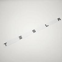 Automobilio lipdukas Tesla 3D ABS raidės Tesla logotipas Anglies pluošto chromo juodas raudonas ženklelis Automobilio galinės bagažinės lipdukai Tesla Model 3 Y X S galinei daliai D white