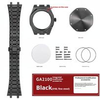 316L GA2100 Mod kit Titanium Alloy case Set Stainless Steel Case Strap Casioak GA-2110 Bezel Sapphire Glass Watch accessories GA2100-GA2110 gray