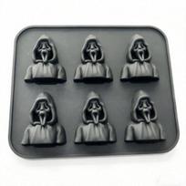 6 Cavity Skull Silicone Ice Tray Mold Easy Release Ice Cube Tray Screaming Ghost Face Non-Stick Ice Cube Making Tray for Kitchen And Bar Use juoda