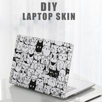 Pasidaryk pats 15 colių nešiojamojo kompiuterio lipdukai, apdangalai A+C pusės vandeniui atsparus nešiojamojo kompiuterio dangtelio apdangalas Macbook / HP / Dell / Lenovo / Acer / ASUS white