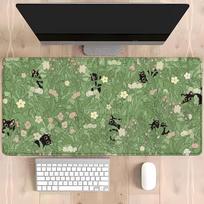 HD Printing Mousepad Green plants Kawaii Black cat large Anime Gamer cute Keyboard Mouse Pad Gaming overlock xmm Desk Mat 400x800x2mm
