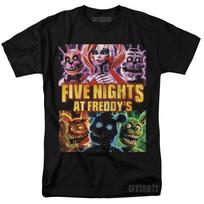 Penki naktys pas Freddy'į Marškinėliai FNAF Help Wanted Fazbear grafinio dizaino Marškinėliai XXL brown