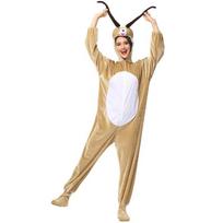 New Halloween animal cartoon goat anthropomorphic dance costume drama stage performance costume onesie S beige