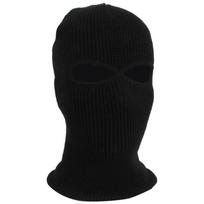 2-Hole Knitted Full Face Mask Cover Windproof Ski Mask Fleece Winter Neck Gaiter Fashion Outdoor Sports Cycling Warm Balaclava juoda