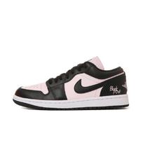 Jordan Air Jordan 1 Abrasion Resistant Low top Vintage Basketball Shoes Unisex Black Pink DC0774-101(Team243-) 38.5 black