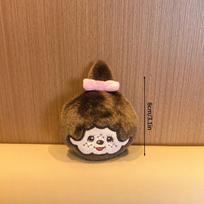 Cute Cartoon Monkey Anime Style Coin Purse Keychain Hanging Pendant Bag Decoration Accessory brown