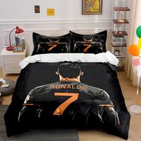 Black jersey, Ronaldo, seven. Bedding sets Duvet cover sets Duvet covers Pillowcases(1 * Duvet Cover 2 * Pillowcases without duvet insert) 135x200cm