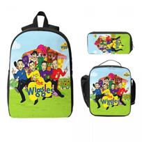 The Wiggles Tv Show Kids Backpack Lunch Box Pencil Boxes for Boys Girls Preschool Backpacks Lightweight School bag Bookbag Set